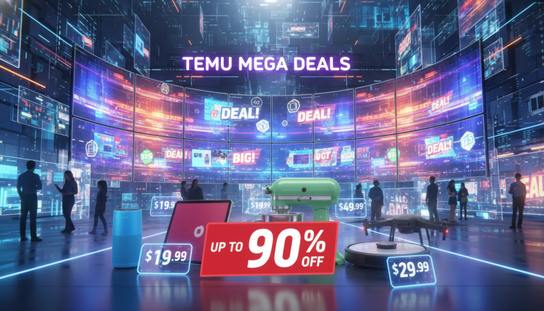 Temu Mega Deals and Promotions: Exploring Discounts of Up to 90% on Home and Tec