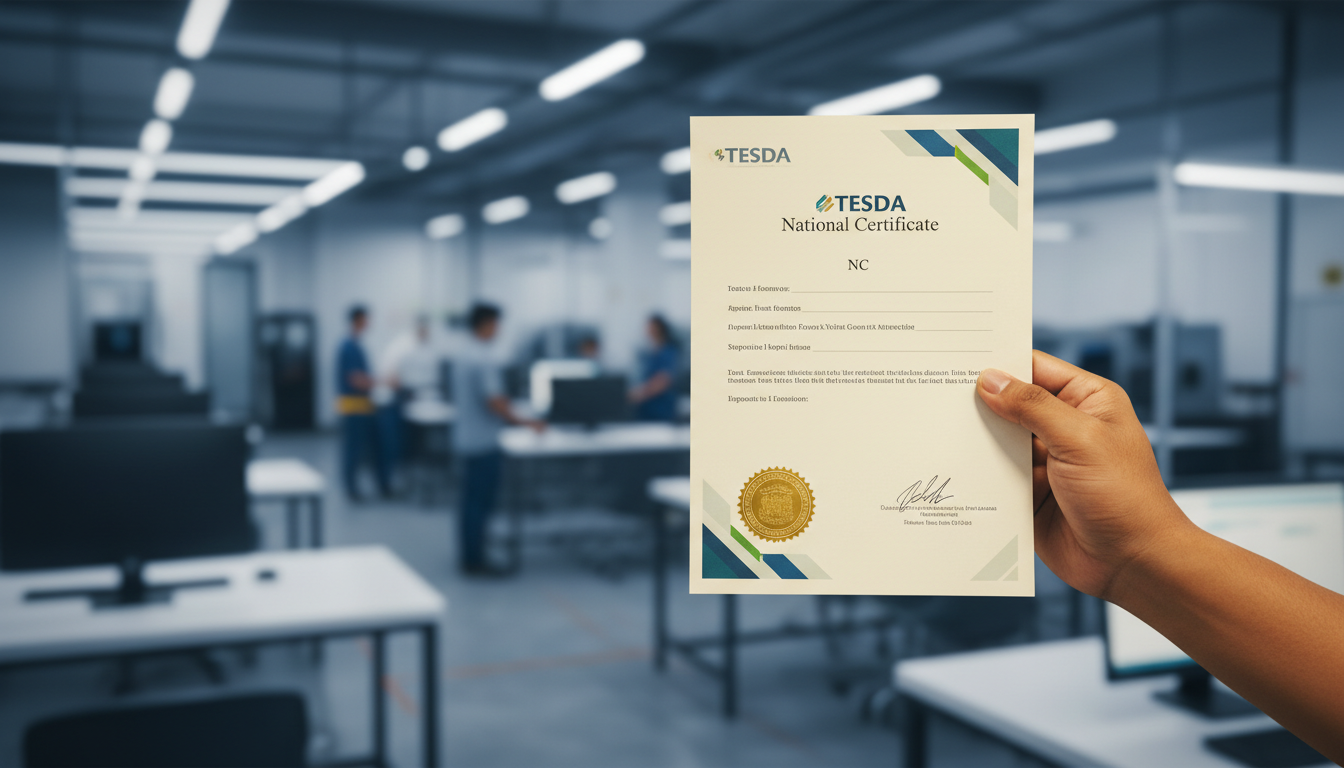 TESDA certification for job skills