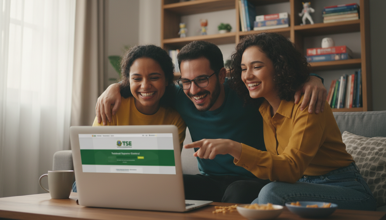 TSE website interface for checking voter registration status in Brazil